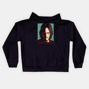 john wick  - vintage illustration Kids Hoodie